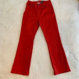 Size 10 DG2 Red Denim Jeans Slight Flare